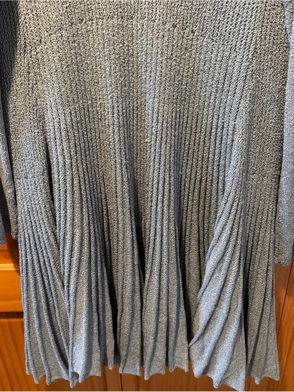 Open-Front Blue Knit Women's Sweater Cardigan